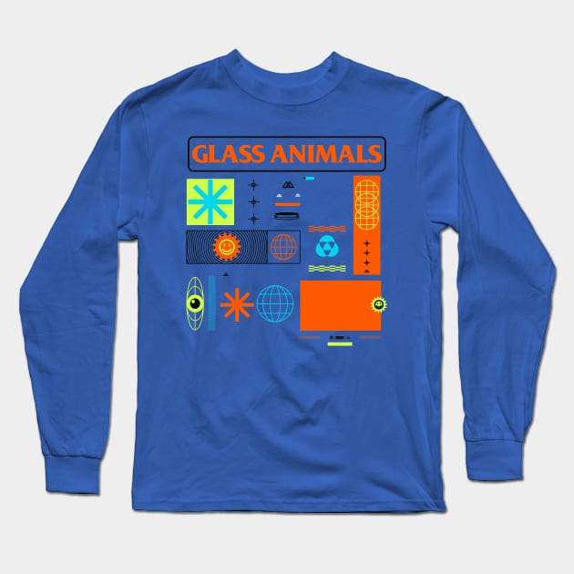Glass Animals Orange Brutalism Long Sleeve T-Shirt by Chase Merch